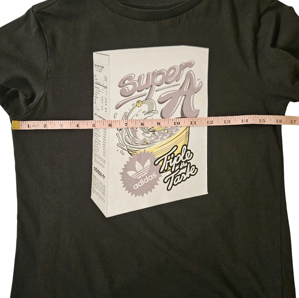 Adidas Originals Boys Logo-Detailed Cereal-Box Graphics TShirt, Black, Medium - Picture 5 of 6